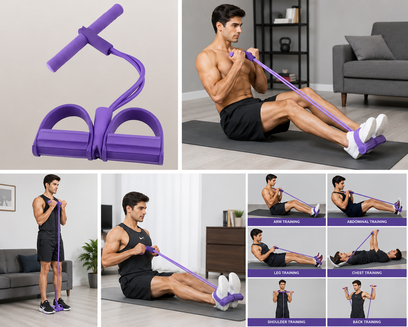 💜 Yoga Pedal Puller Resistance Band